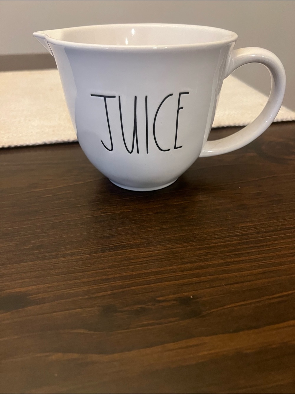 Rae Dunn White Ceramic 'JUICE' Pitcher